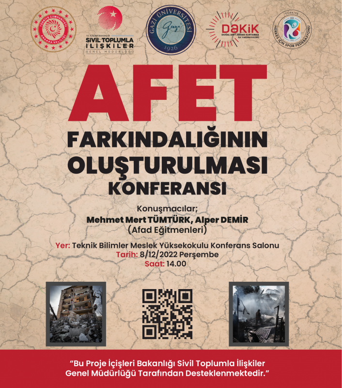 Afet Farkındalalığının Oluşturulması- Gazi Üniversitesi Teknik Bilimler MYO